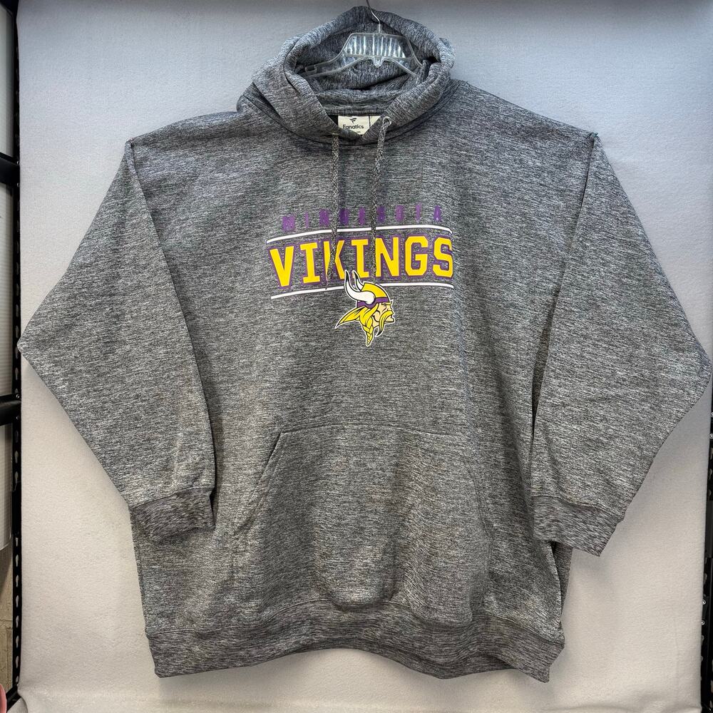 Fanatics Hoodie Men's 6XL Minnesota Vikings Football Sweatshirt Men's Tall